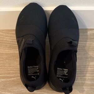 Puma Women's Black Slip-On Sneakers